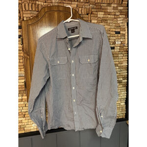 Michael Kors 100% cotton Black Check Print Button Down Size Large